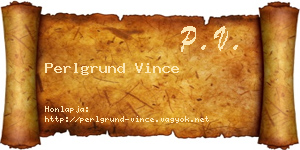Perlgrund Vince névjegykártya